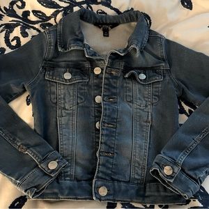 Buffalo David Bitton Big Girls' Knit Denim Jacket Cropped Size S